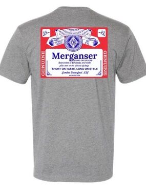 Combat Waterfowl Merganser Beer Label Tee